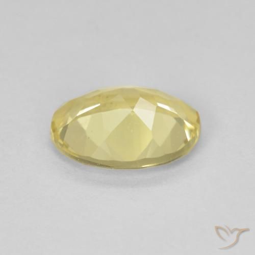 Béryl Jaune doré léger naturelle ovale, 1.54 ct, VVS-VS