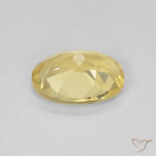 Béryl Jaune clair naturelle ovale, 1.68 ct, VVS-VS
