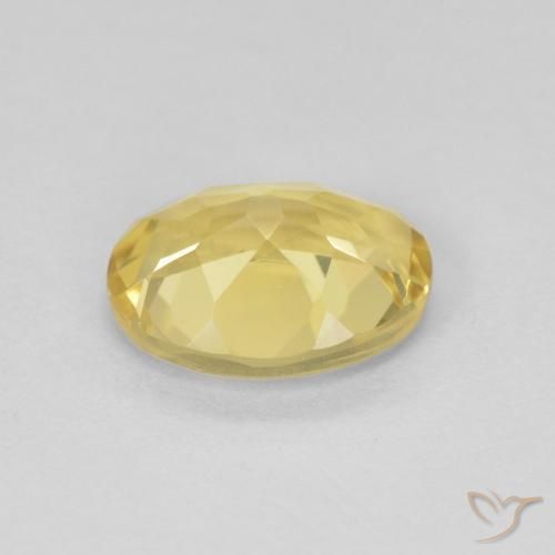 Béryl Jaune doré léger naturelle ovale, 1.74 ct, VVS-VS