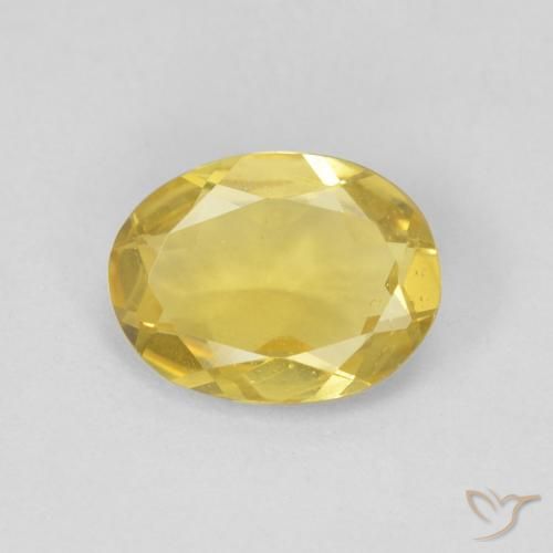 Béryl Jaune doré léger naturelle ovale, 1.48 ct, VS