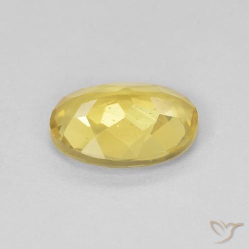 Béryl Jaune doré léger naturelle ovale, 1.48 ct, VS