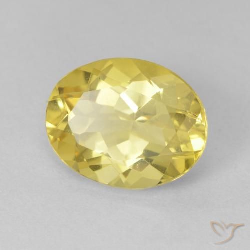 Béryl Jaune clair naturelle ovale, 2.28 ct, VS