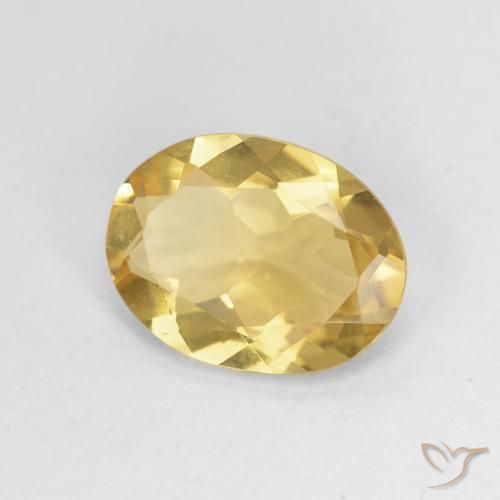 Béryl Jaune clair naturelle ovale, 1.59 ct, VVS