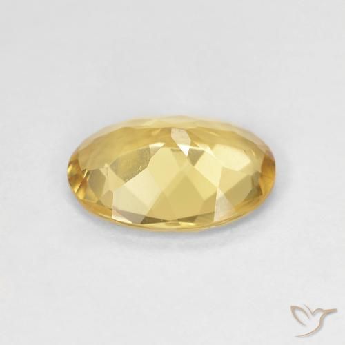 Béryl Jaune clair naturelle ovale, 1.59 ct, VVS