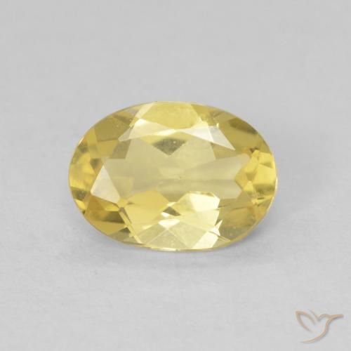 0.99ct Naturel Doré léger Béryl, ovale, VVS-VS