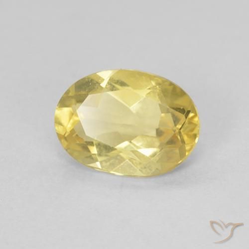 Béryl Doré léger naturelle ovale, 0.99 ct, VVS-VS
