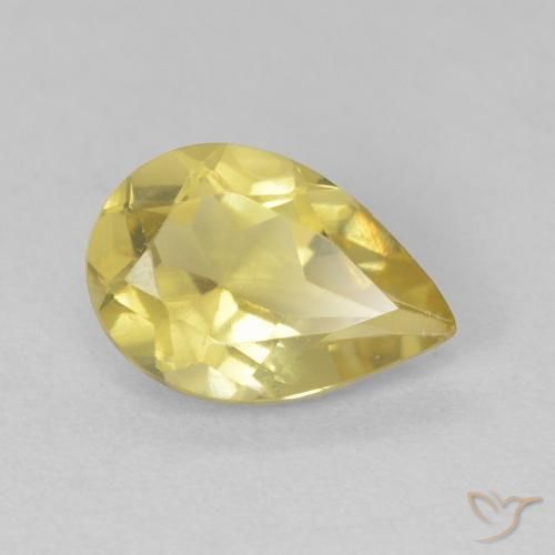 Béryl Doré léger naturelle En forme de poire, 1.19 ct, VVS-VS