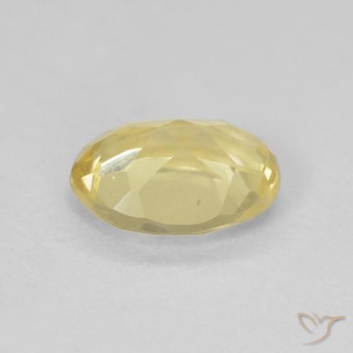 Béryl Jaune clair naturelle ovale, 1.14 ct, VVS-VS