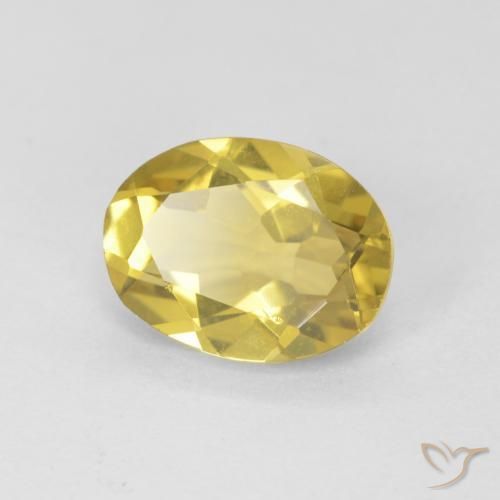 Béryl Doré léger naturelle ovale, 1.68 ct, VVS