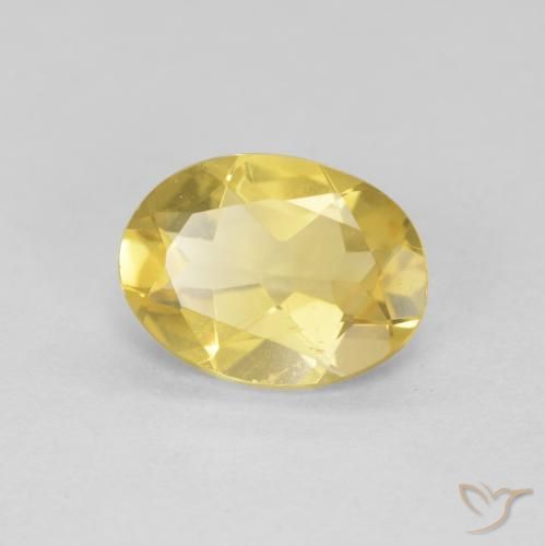 Béryl Jaune doré léger naturelle ovale, 1.35 ct, VVS