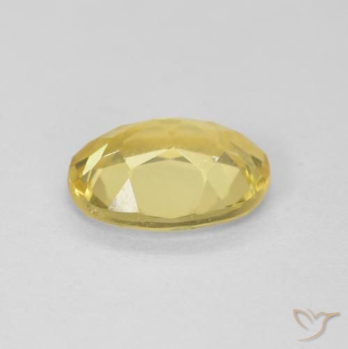 Béryl Jaune clair naturelle ovale, 1.58 ct, VVS