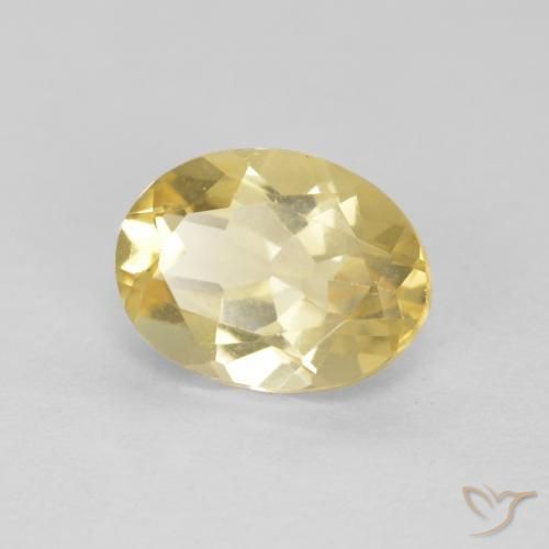 Béryl Jaune clair naturelle ovale, 1.74 ct, VVS