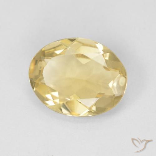 Béryl Jaune doré léger naturelle ovale, 1.83 ct, VVS