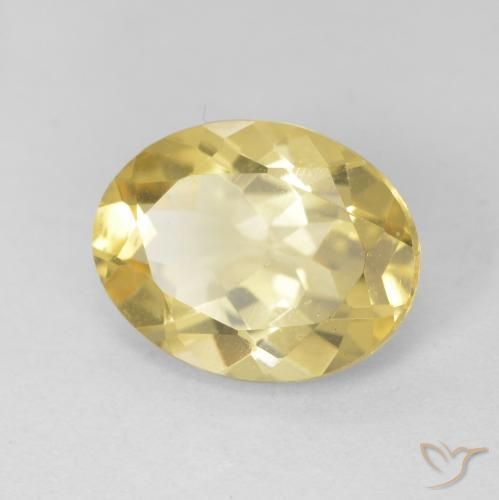 Béryl Jaune clair naturelle ovale, 2.21 ct, VVS