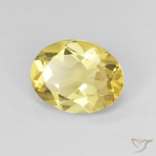 Béryl Jaune clair naturelle ovale, 1.76 ct, VVS