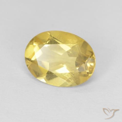 Béryl Jaune miel naturelle ovale, 1.53 ct, VVS