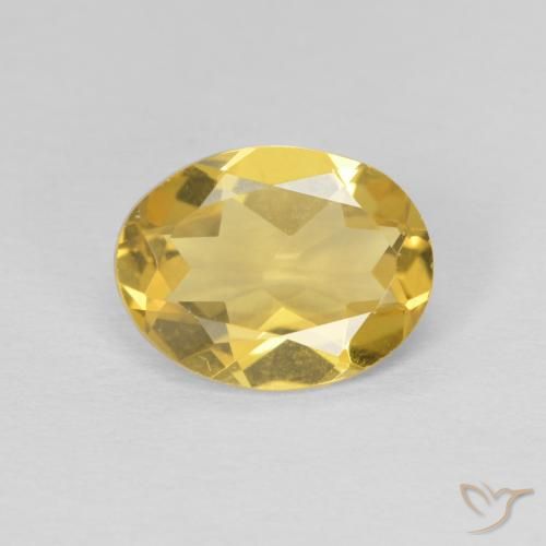 1.37ct Naturel Jaune foncé Béryl, ovale, VVS