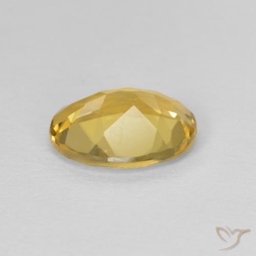 Béryl Jaune foncé naturelle ovale, 1.37 ct, VVS