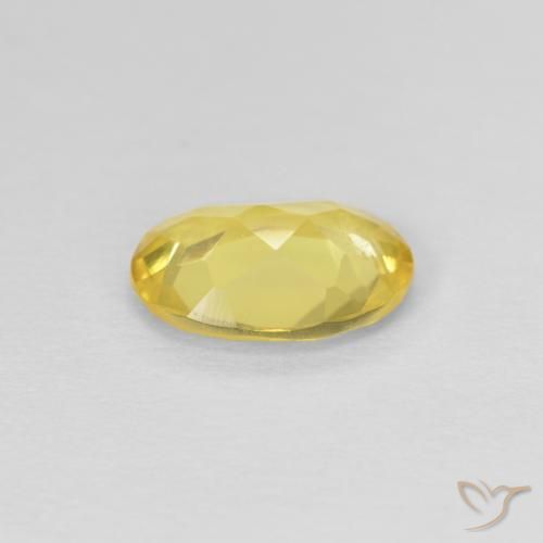 Béryl Jaune miel léger naturelle ovale, 0.92 ct, VS