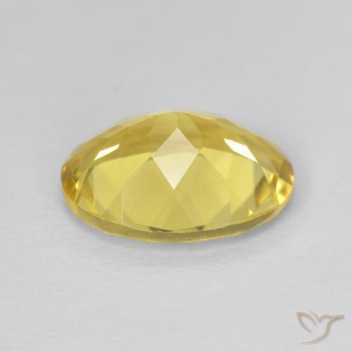 Béryl Jaune terreux naturelle ovale, 2.04 ct, VS