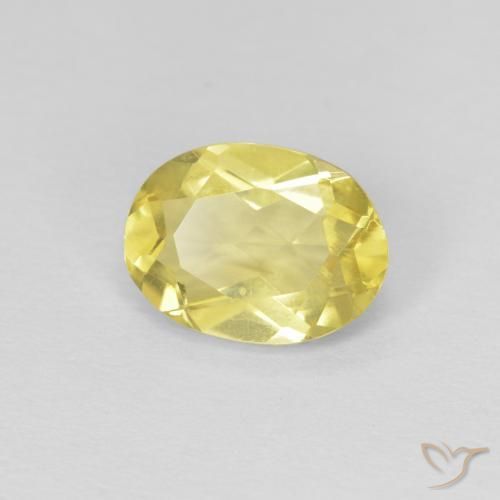 Béryl Jaune miel léger naturelle ovale, 1.15 ct, VS