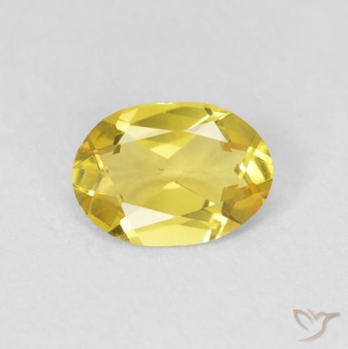 0.87ct Naturel Jaune Toscane Béryl, ovale, VVS-VS