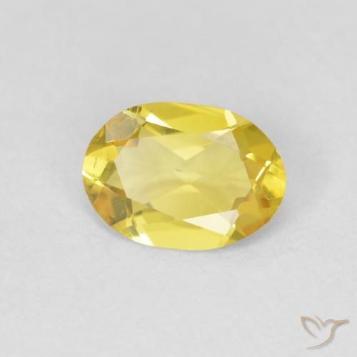 Béryl Jaune Toscane naturelle ovale, 0.87 ct, VVS-VS