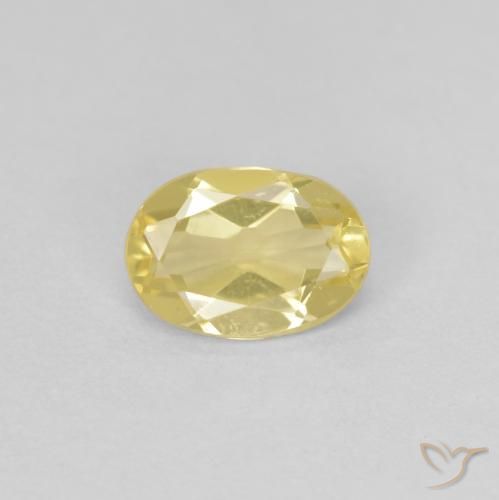 0.64ct Naturel Jaune doré léger Béryl, ovale, VVS-VS
