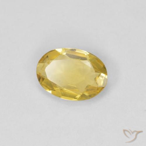 Béryl Jaune doré léger naturelle ovale, 0.52 ct, VVS-VS