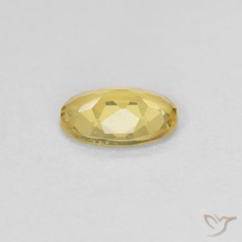 Béryl Jaune doré léger naturelle ovale, 0.52 ct, VVS-VS