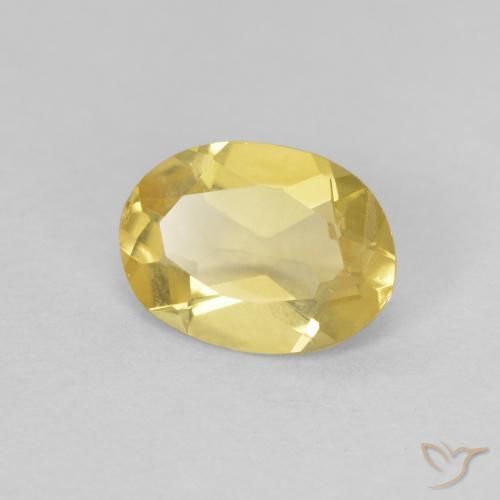 Béryl Jaune clair naturelle ovale, 0.98 ct, VVS-VS