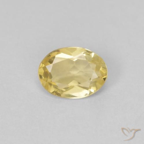0.62ct Naturel Doré léger Béryl, ovale, VVS-VS