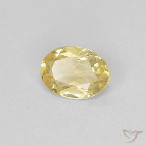 Béryl Doré léger naturelle ovale, 0.62 ct, VVS-VS