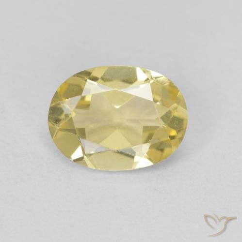 1.10ct Naturel Doré léger Béryl, ovale, VVS-VS