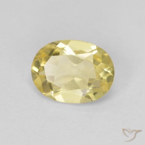 Béryl Doré léger naturelle ovale, 1.10 ct, VVS-VS