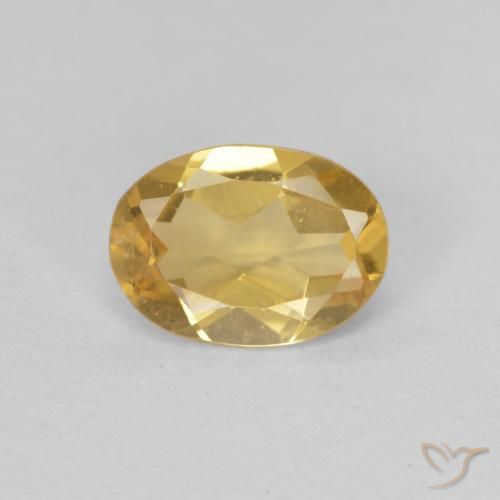 Béryl Doré léger naturelle ovale, 0.89 ct, VVS-VS
