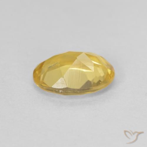 Béryl Jaune doré léger naturelle ovale, 1.07 ct, VVS-VS
