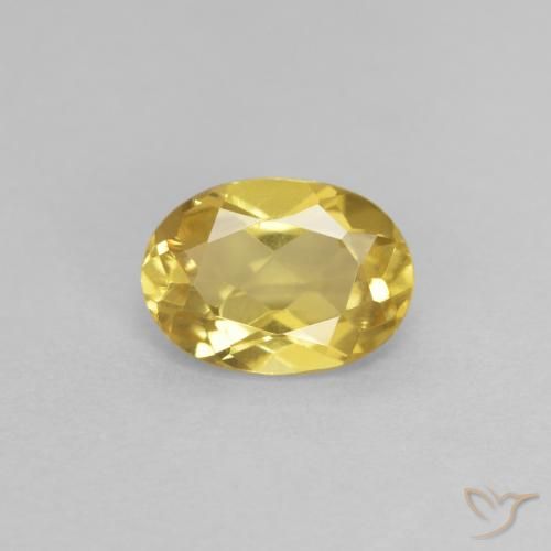 0.74ct Naturel Jaune clair Béryl, ovale, VVS-VS