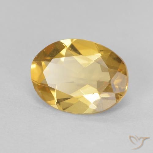 Béryl Medium Light-Gold naturelle ovale, 1.56 ct, VVS-VS