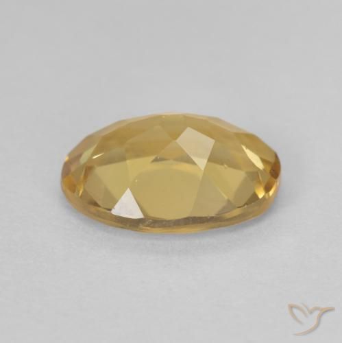 Béryl Medium Light-Gold naturelle ovale, 1.56 ct, VVS-VS