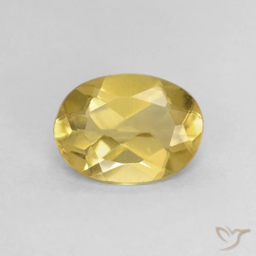 0.98ct Naturel Jaune Dijon Béryl, ovale, VVS-VS