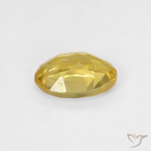 Béryl Jaune terreux naturelle ovale, 0.73 ct, VS