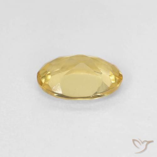 Béryl Light Dijon Yellow naturelle ovale, 0.66 ct, VVS-VS