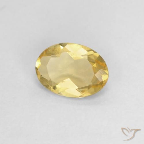 Béryl Jaune riche naturelle ovale, 0.55 ct, VVS-VS