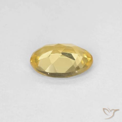 Béryl Jaune riche naturelle ovale, 0.55 ct, VVS-VS