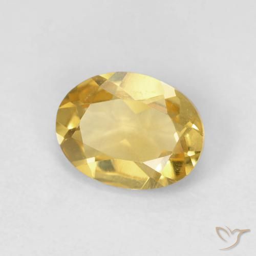 Béryl Jaune royal naturelle ovale, 1.18 ct, VVS-VS