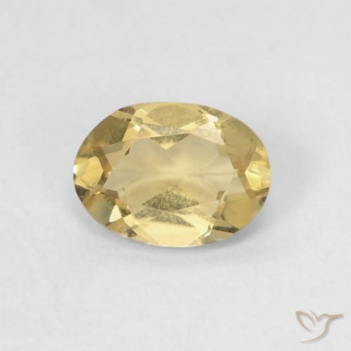 0.80ct Naturel Jaune terreux Béryl, ovale, VVS-VS
