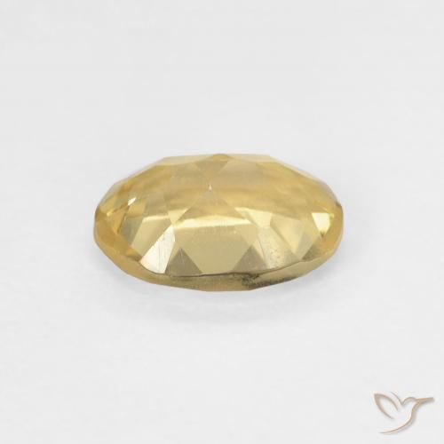 Béryl Jaune terreux naturelle ovale, 0.80 ct, VVS-VS