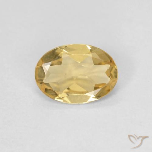 0.59ct Naturel Jaune chaud Béryl, ovale, VVS-VS