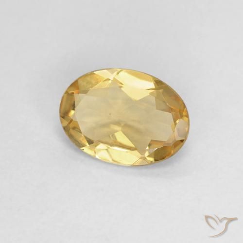 Béryl Jaune chaud naturelle ovale, 0.59 ct, VVS-VS